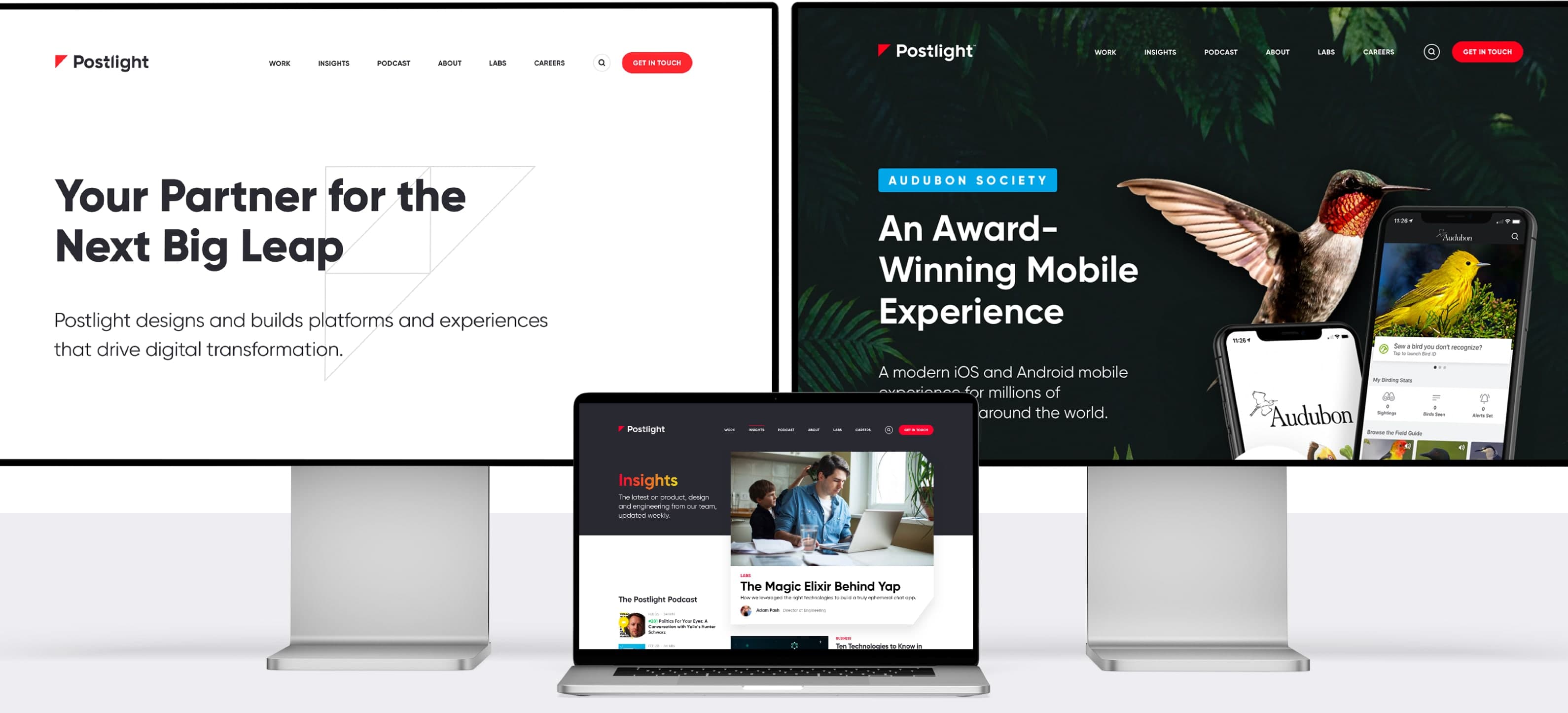 Postlight screen designs